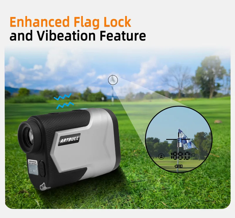 Télémètre laser de golf ARTBULL LS-1000m avec compensation de pente, télémètre laser de chasse avec verrouillage de la drapeau et de la pente Télémètre laser de golf ARTBULL LS-1000m avec compensation de pente, télémètre laser de chasse avec verrouillage de la drapeau et de la pente