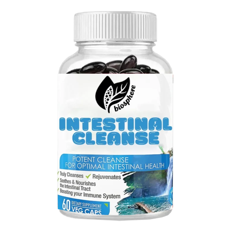 Super Strong Intestinal Cleansing Supplement, Containing 60 Capsules of Black Walnut Shell, Mugwort, and Echinacea