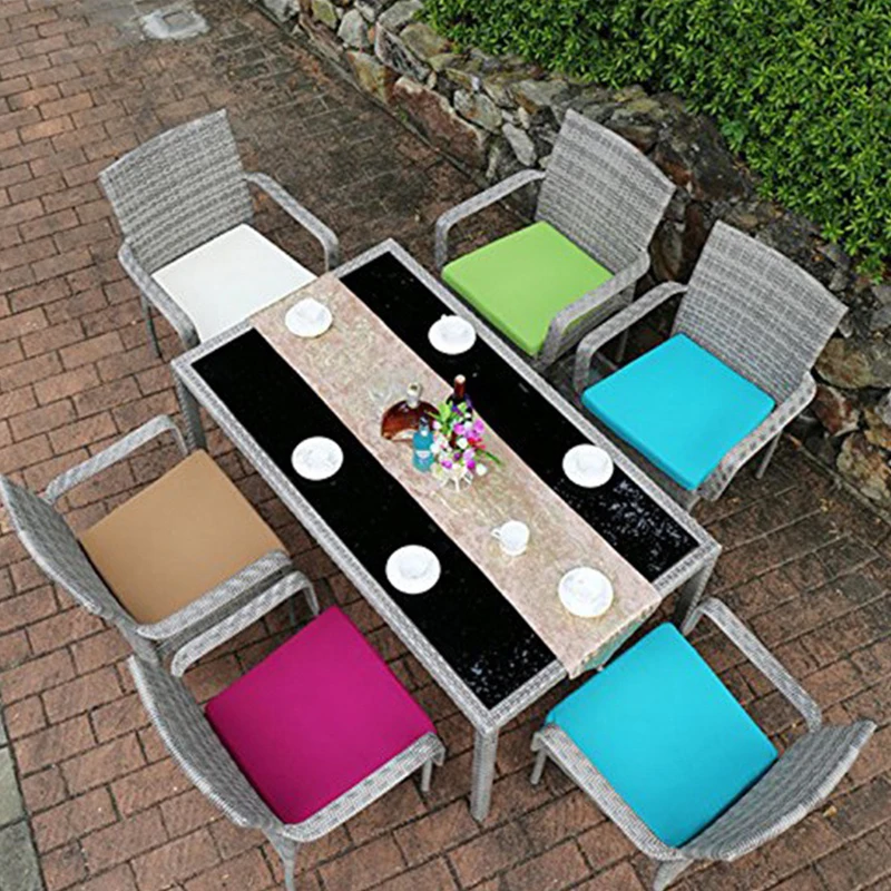 Patio Chair Seat Covers Windproof Waterproof Outdoor Sofa Cushion Slipcovers Replacement Case Courtyard Bench Cushion Covers