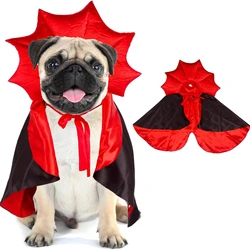 Halloween Dog Costume Pet Vampire Devil Costume Cat Halloween Cloak Cape Red Black Halloween Costumes for Small Medium Large Dog