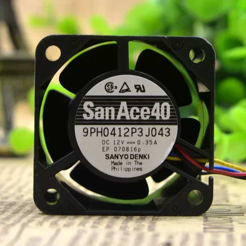 for Sanyo 4028 12V 0.35A 4CM/cm Server 4-pin Temperature Control Fan 9ph0412p3j033