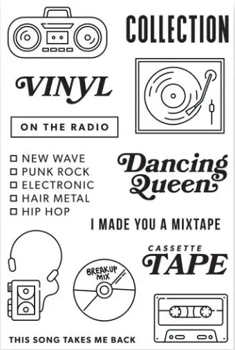 Word  Clear Stamp  Cutting Die Seal For DIY Scrapbooking Clear Stamp Sheets A7261