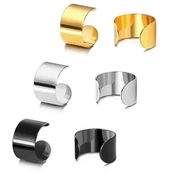 1 Pairs Earcuffs Stainless Steel Ear Cuffs Helix Cartilage Clip on Wrap Punk Earrings for Women Men Non Piercing Adjustable