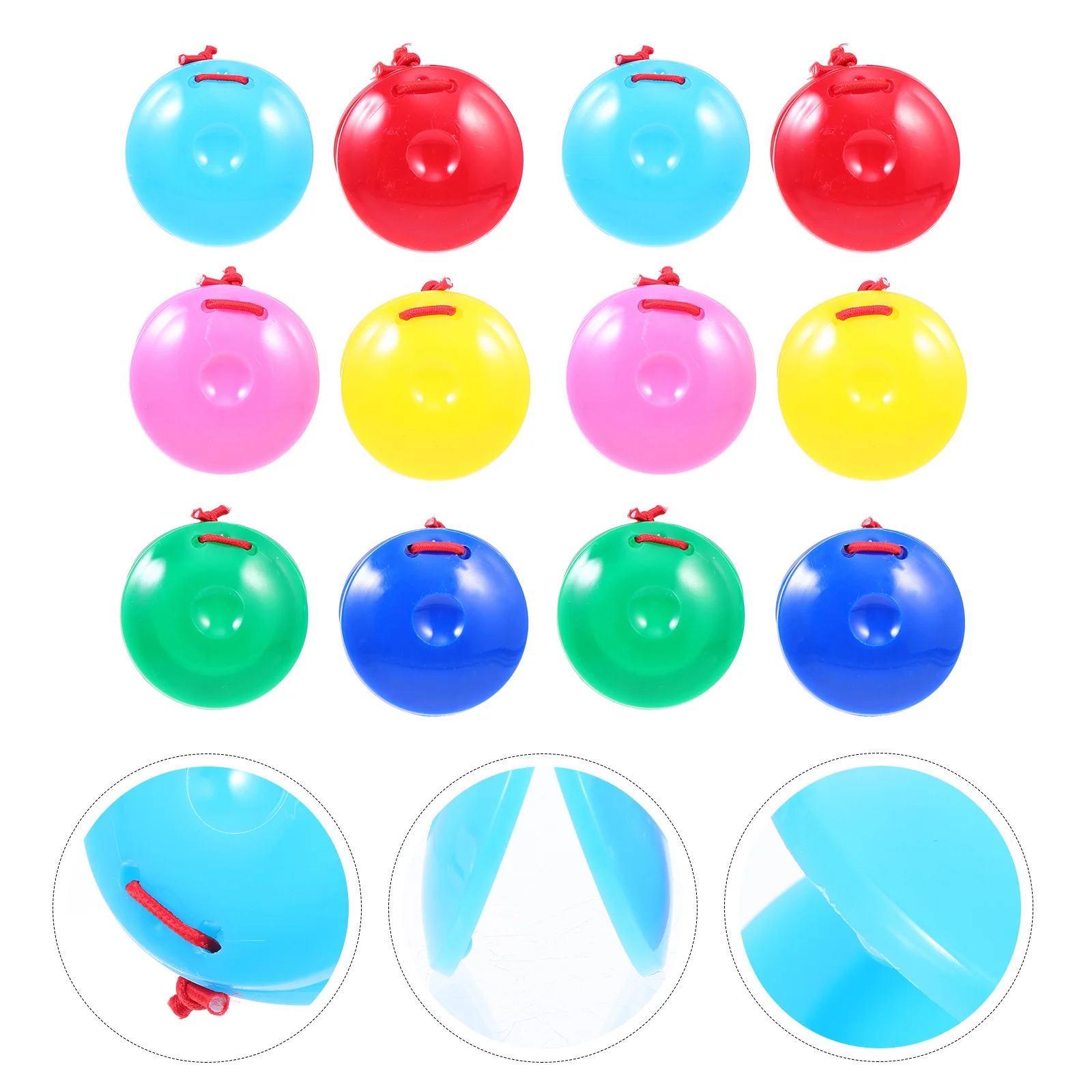 

24 Pcs Musical Instrument Plastic Castanets Baby Kids Instruments Toy Drums Educational Playthings