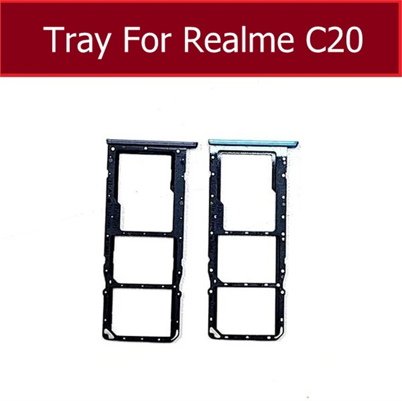 SIM Card Tray For OPPO Realme C20 C21 C25 C21Y C25Y C25S C20A Sim Card Slot Tray Holder Adapter Replacement Parts