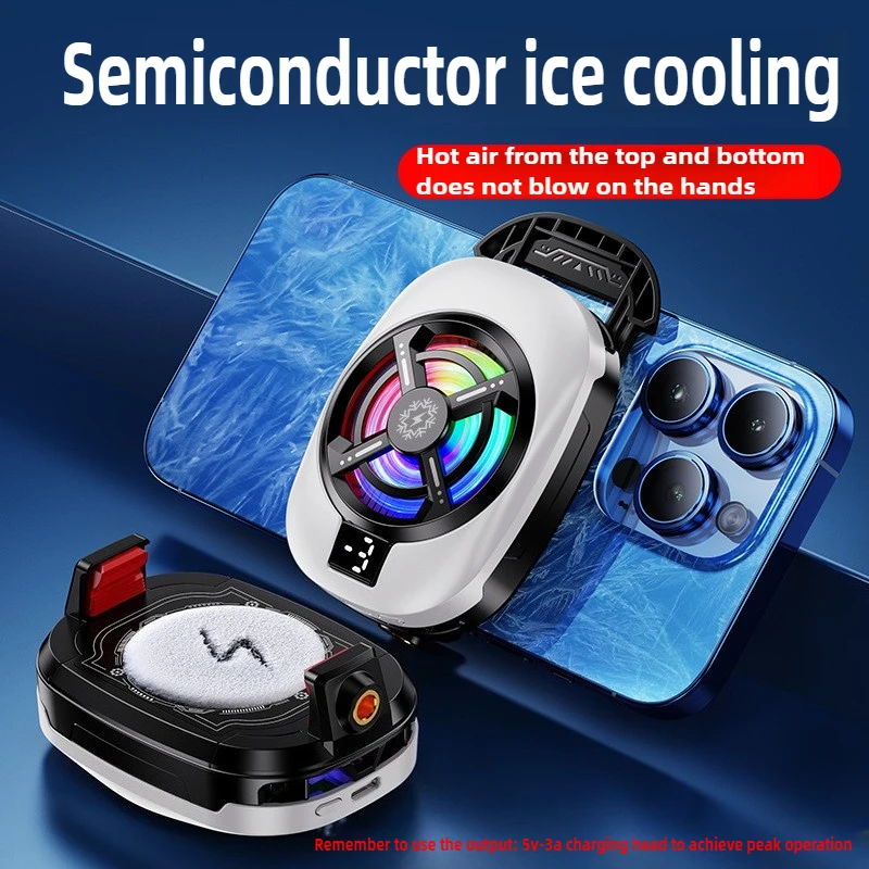 

New TL16 Phone Cooler Semiconductor Ice Clip 3 Speed Up Down Wind Live Streaming Cooling Gadget