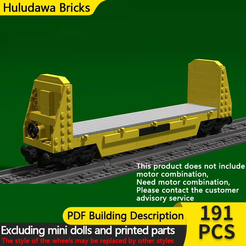 

City Car Model MOC Building Bricks Railway Bulkhead Flat Car Modular Technology Children Holiday Gifts Assemble Toys Suit