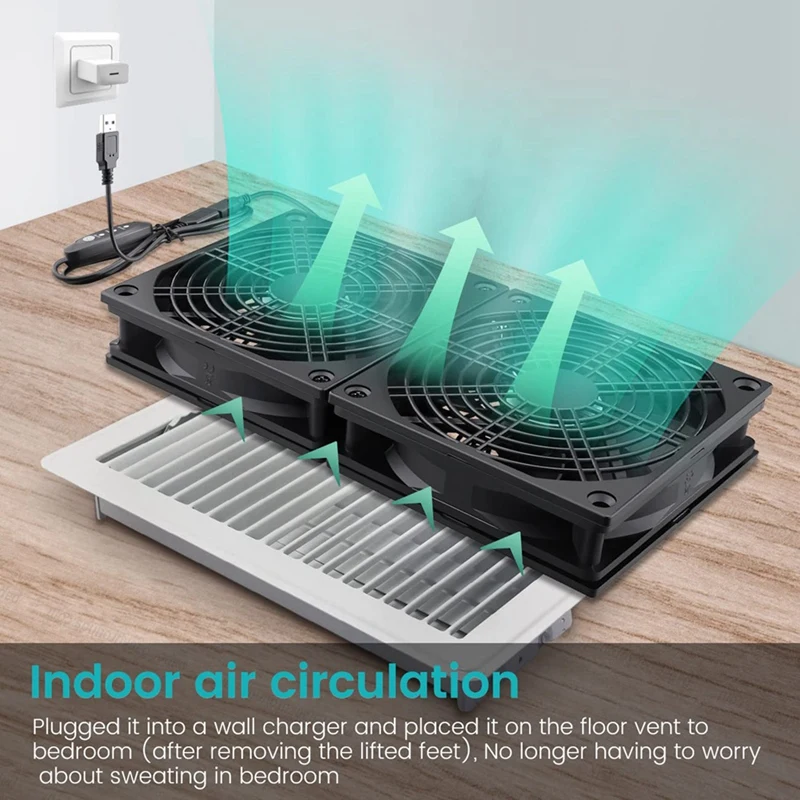 High Air Volume Router Computer Kühler TV-Box Wireless DC 5V USB Netzteil Lüfter mit Multi-Speed-Controller