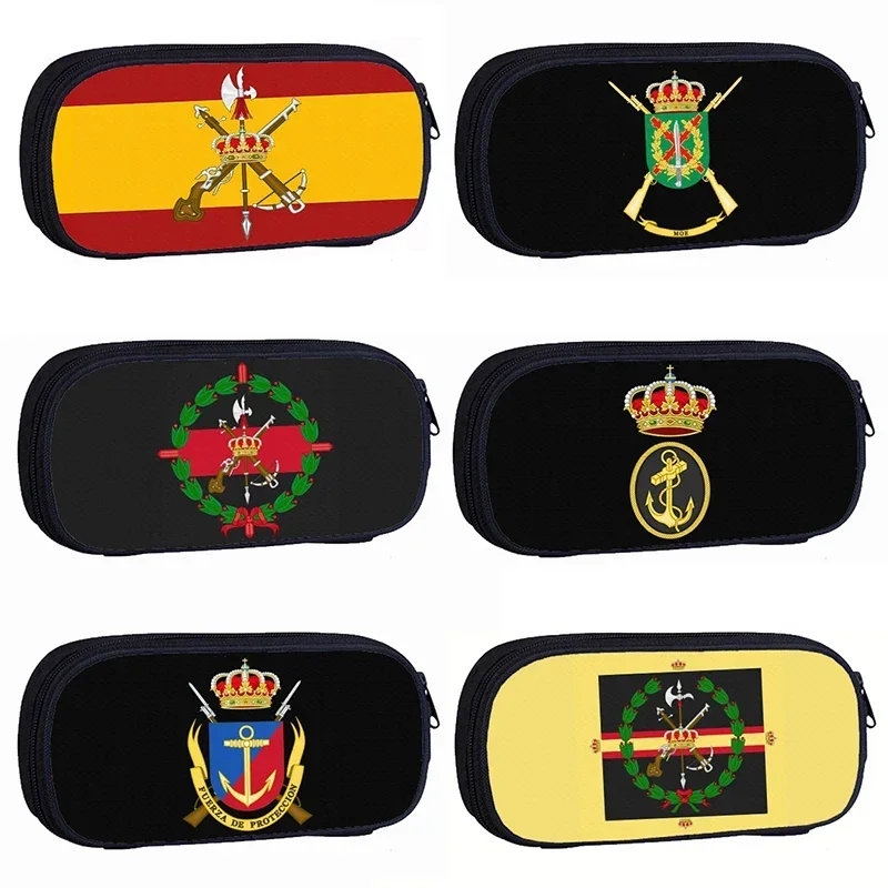 

Spanish Legion Espanola Flag Print Cosmetic Case Navy Armada Pencil Bags Women Stationary Bag Pencil Box School Supplies Gift