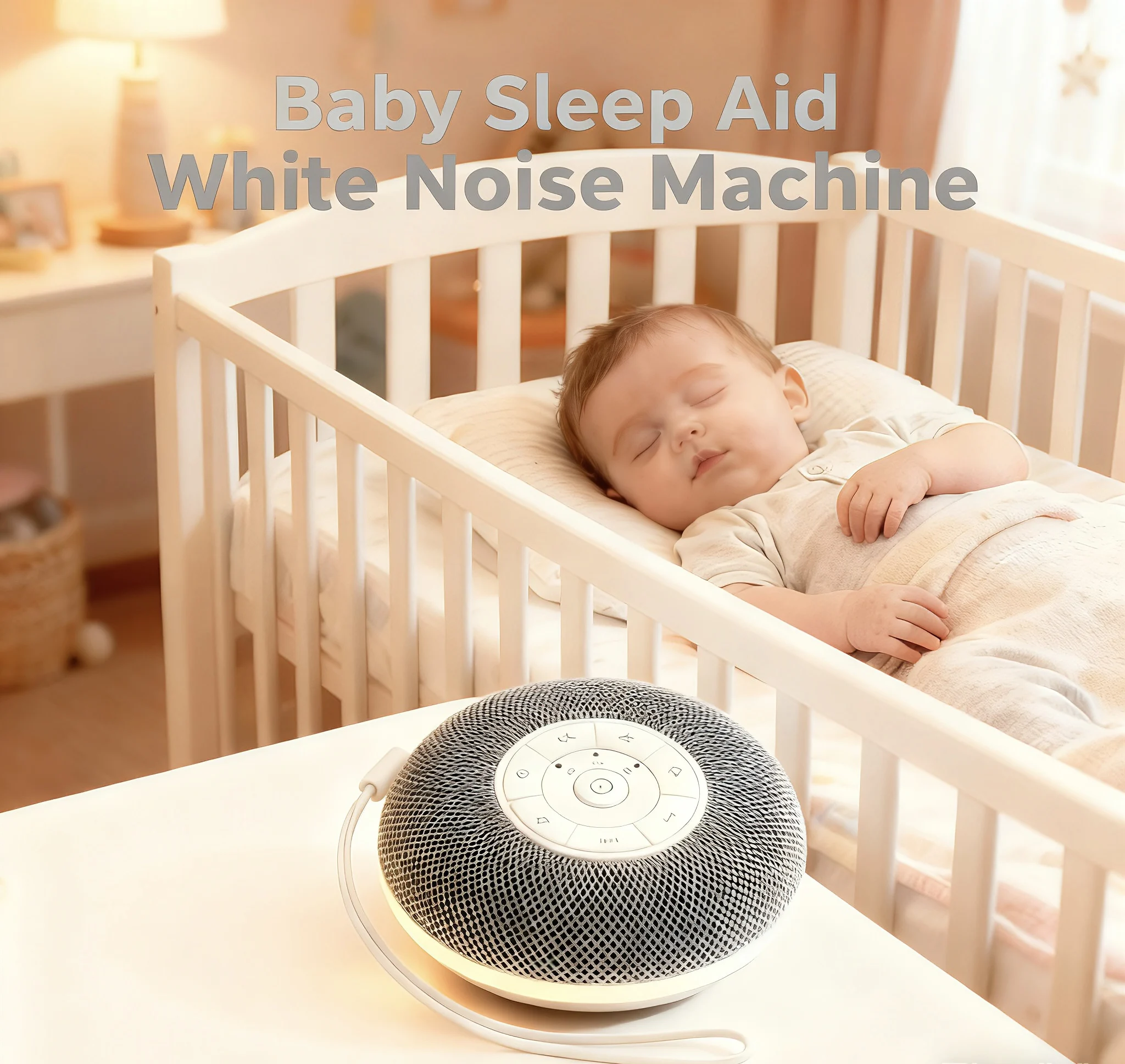 White Noise Machine Sleep - Tuodi Modern LED Witte Ruismachine Draagbare