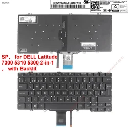SP Laptop Keyboard for DELL Latitude 7300 5310 5300 2-in-1 Black with Backlit