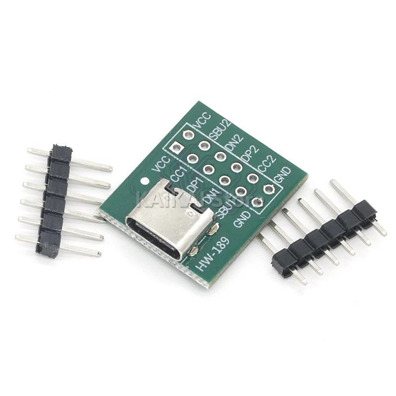 1PCS USB TYPE-C to DIP PCB Connector Pinboard Test Board Solder Female Dip Pin Header Adapter