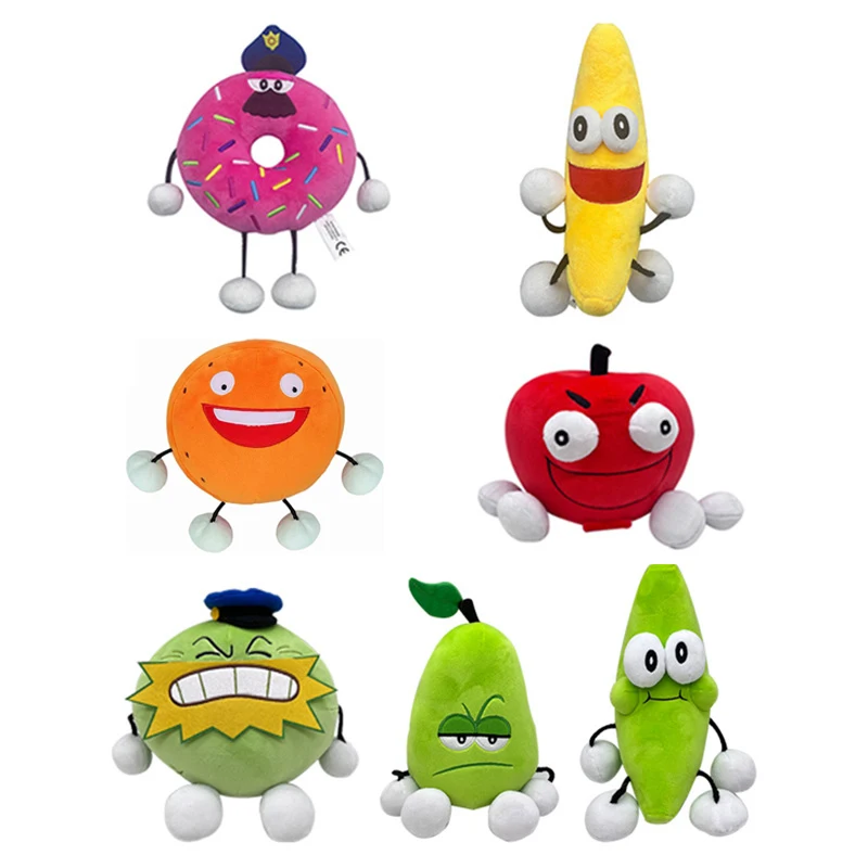 

7pcs/lot 14-25cm Cotton Game Shovelware Brain Banana Donuts Plush Toys Doll Soft Stuffed Plush Doll for Kids Birthday Gift