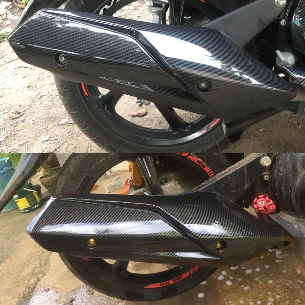 Tuyau de silencieux noir ABS pour moto, accessoires de modification, couvercle de protection, bouclier thermique, Yamaha MIO i125