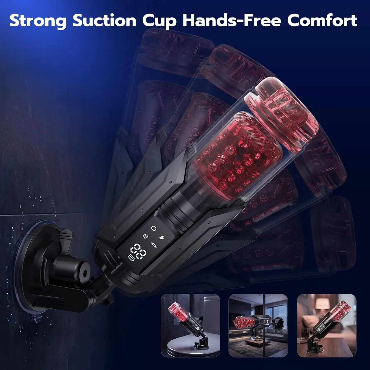 Automatic Male Masturbator Stroker with 7 Sucking Thrusting Rotating Licking Adult Pocket Pussy Mens Sex Toy Blowjob Sex Machine view 3