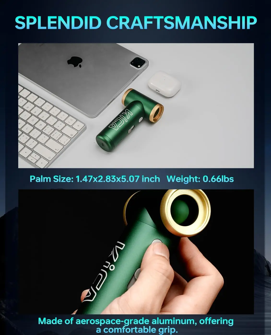 KICA JetFan 2S Turbo Fan منفاخ هواء كهربائي محمول في الهواء الطلق مروحة محمولة منظف منفضة مضغوط لسيارة لوحة مفاتيح الكمبيوتر