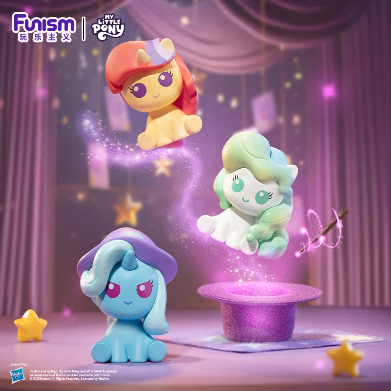 FUNISM Original genuino My Little Pony la amistad es la serie mágica botella mágica caja ciega figuras de grano lindo juguetes de adorno regalo