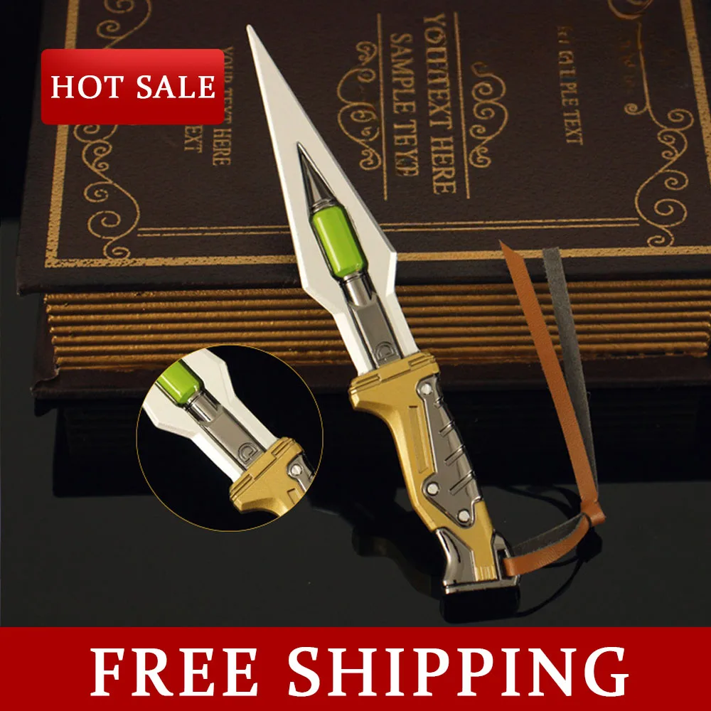 18cm Valorant Karambits Outpost Melee Game Periphery Full Metal Weapon Model Collectible Katana Ornaments Cosplay Swords Boy Toy