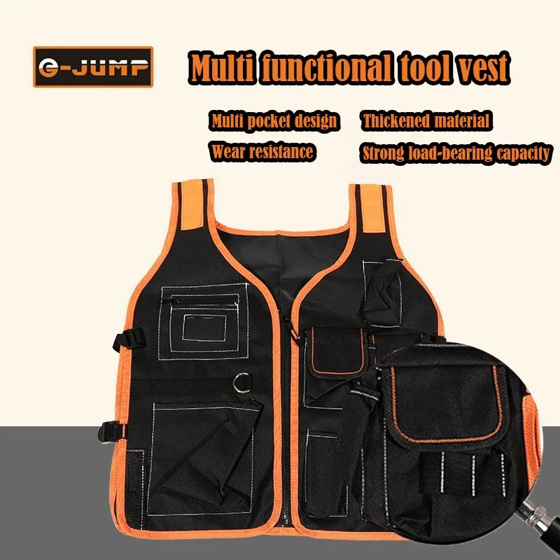 Professional High-altitude Work Tool Vest Multifunctional Storage Tool Bag Organizer Multiple Pockets Electrician Accessories