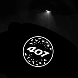 2Pcs LED Car Door Ghost Shadow Courtesy Lights For Peugeot 407 Badge 2008 2009 2010 Projector Emblem Accessories