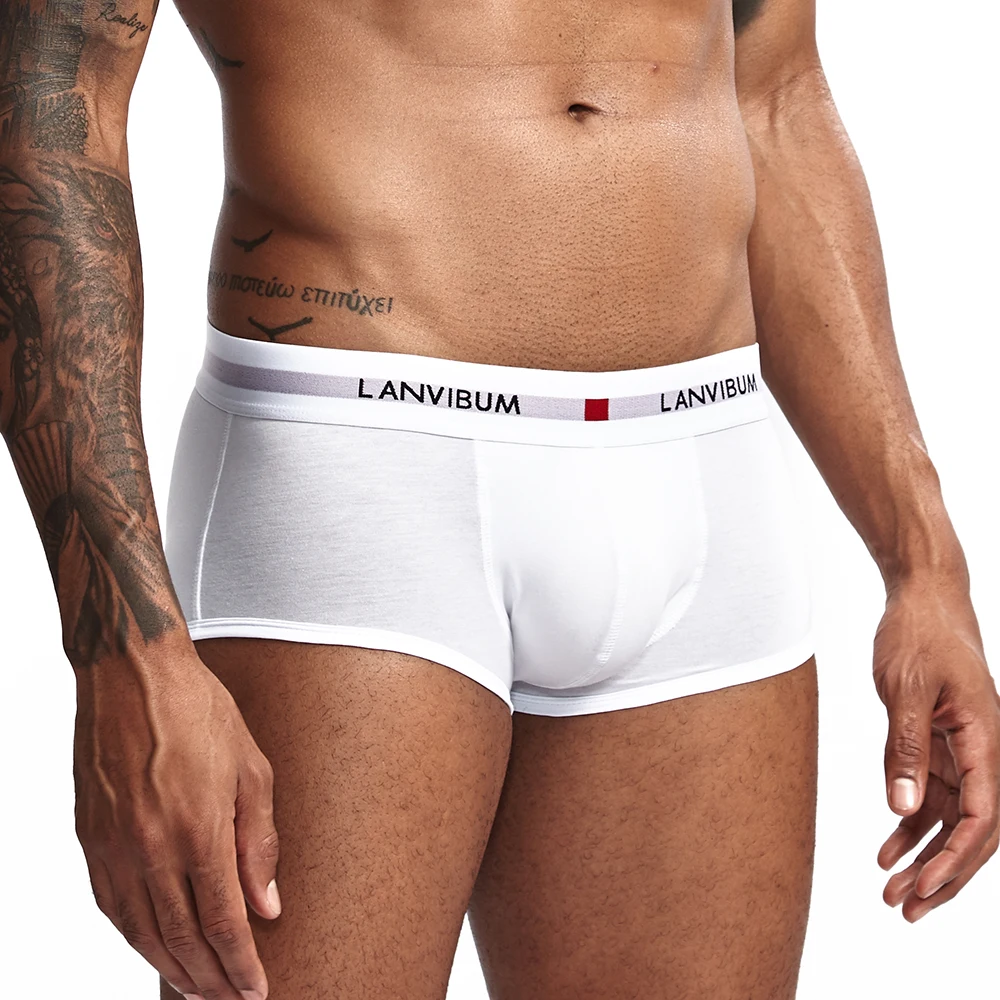 Lanvibum boxer homme men underwear трусы мужские man cotton underwear boxer cortos трусы мужские боксеры calzoncillos hombre