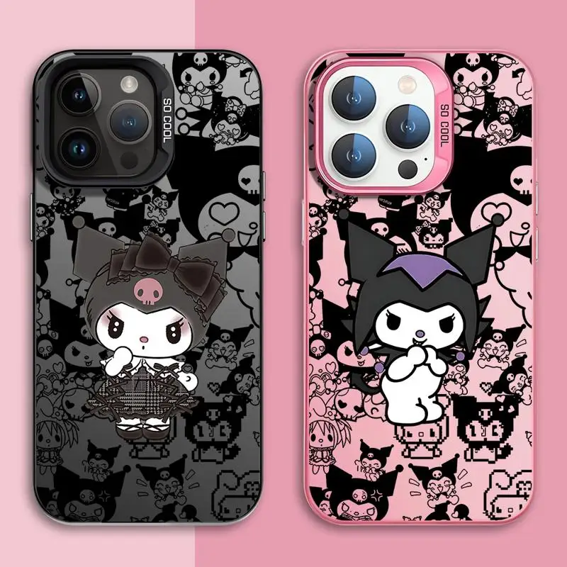 Japan Super Cool Kurome Girl phone cases for Apple iphone 14 pro max case 15pro se 13 funda iphone 11Pro 14plus 12Pro Soft Cover