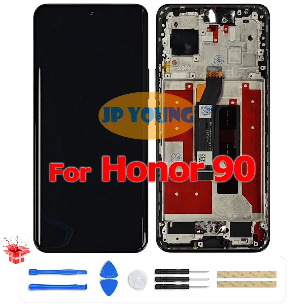 Оригинальный сенсорный AMOLED-экран 6,7 дюйма в сборе с рамкой для Huawei Honor 90 Honor90 REA-AN00, REA-NX9 - Замена