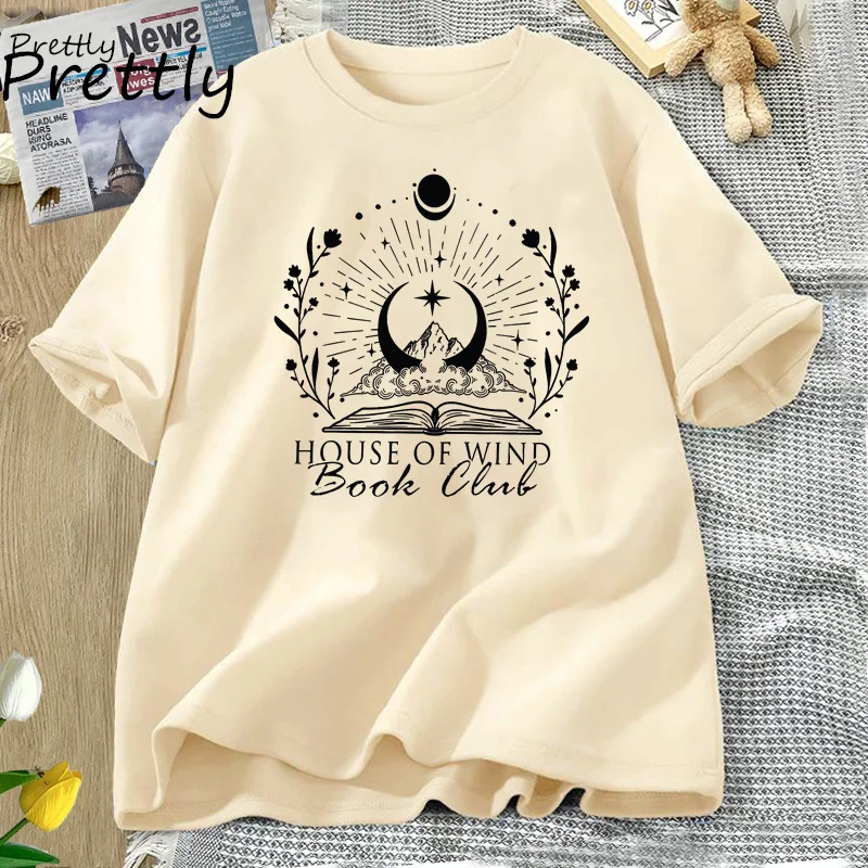 ACOTAR House Of Wind Book Club t Shirt women short sleeve Sarah J Maas Throne of Glass t-shirt cotton graphic tshirt streetwear