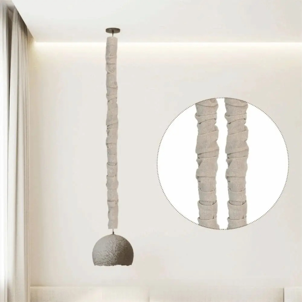Practical 4/6 Feet Cord Cover Linen Fabric Office Home Cable Sleeve Chandelier Chain Cover For Lighting Wires Cable Management
