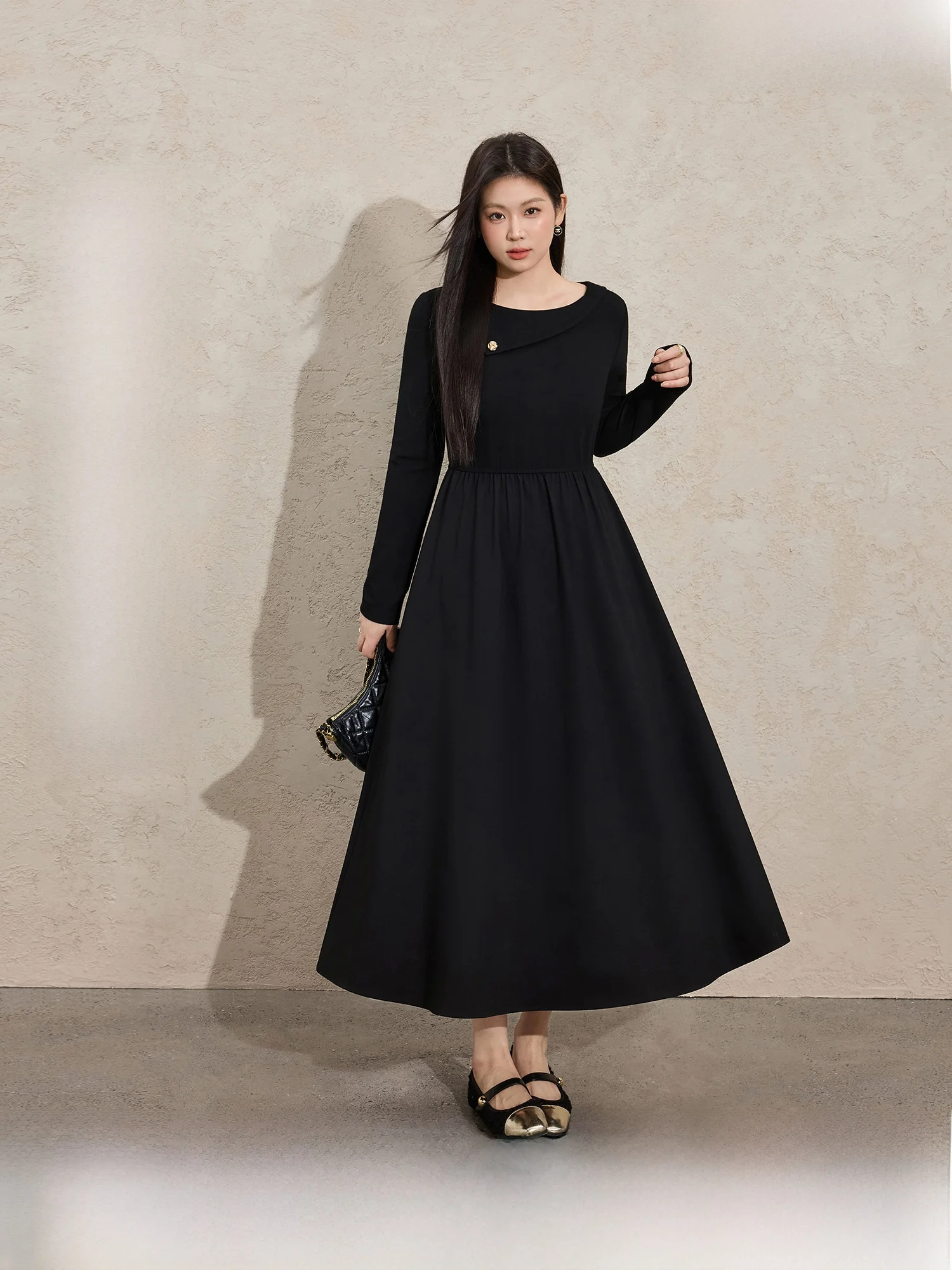 

Blue Language плюс размер, ацетатная шерстяная смесь Dr Spring 2026, трикотажная юбка трапециевидной формы с завязкой на талии, длинная све