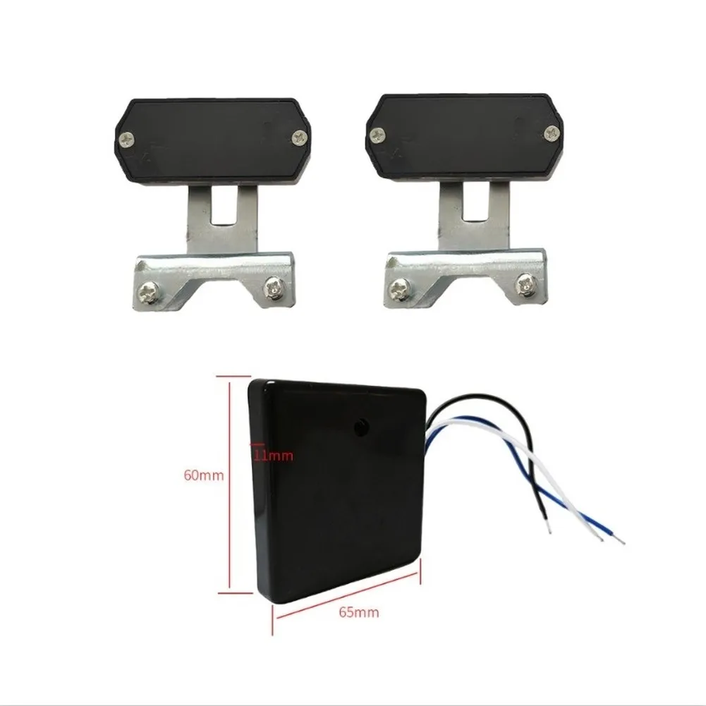 2 Pack Normally Open Magnetic Limit Switch Kit With Brackets For Electric Sliding Gate Door Opener Motor Control System Black
