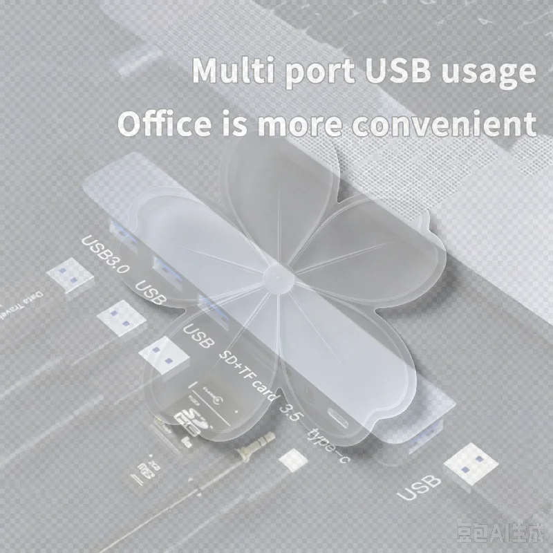 8 In 1 USB Type C HUB Docking Station With 3.5mm Audio Jack Adapter Micro TF  Card Reader For  Laptops Tablet Phone
