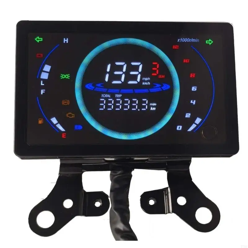 

77HF Многофункциональный прозрачный большой ЖК -дисплей мотоцикл мотоциклевой панель с манометом спидометра 12 В. Точные для 150