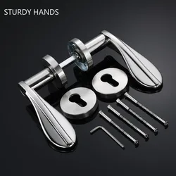 1set Stainless Steel Universal Door Knob Bedroom Split Door Lock Handle Door Handle Hardware Door Handles for Interior Doors