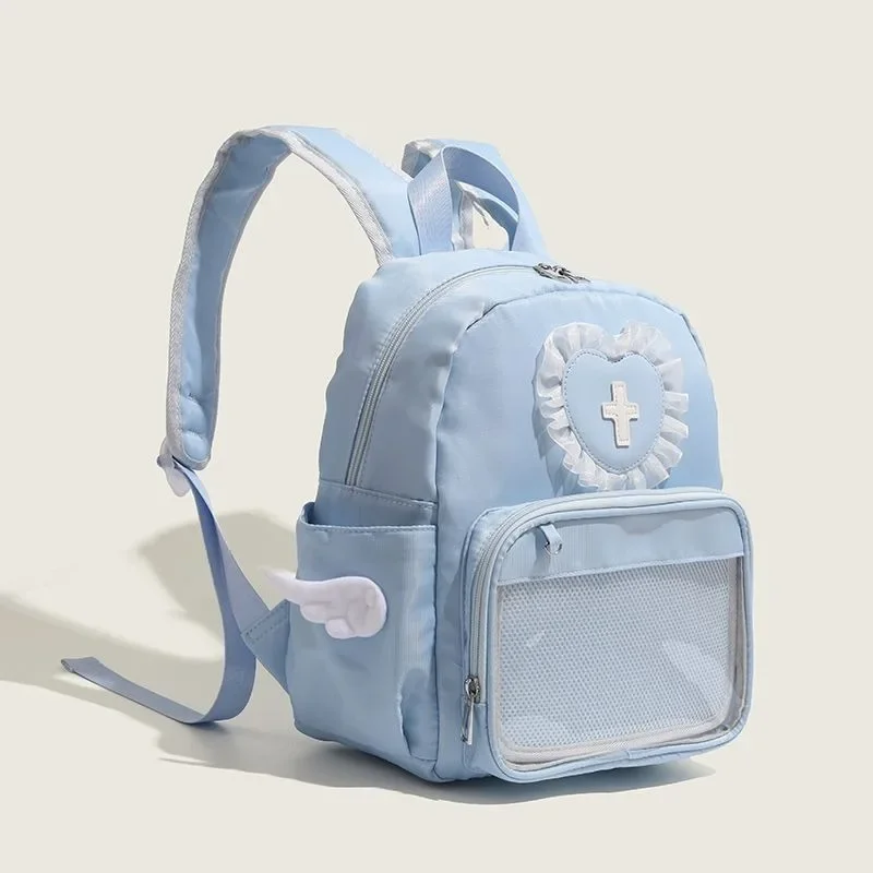 Ita Bag 2024 New Teenage Girls Backpacks Transparent 2024 New Preppy Style Canvas School Bag Summer Canvas Rucksack Display