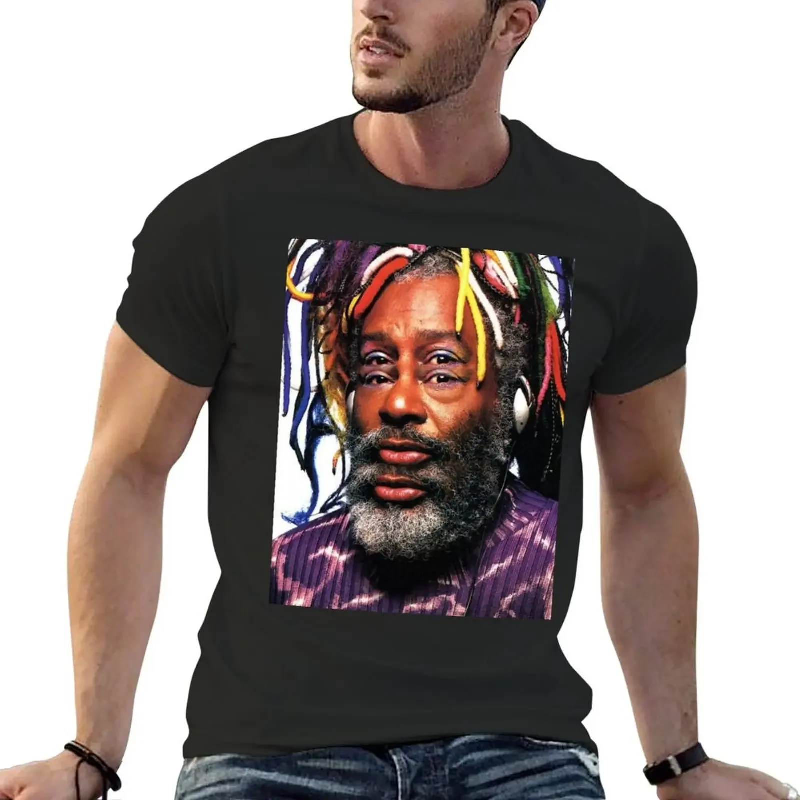 george clinton focused T-Shirt Aesthetic clothing vintage t shirts customizeds shirts graphic big and tall t shirts for men