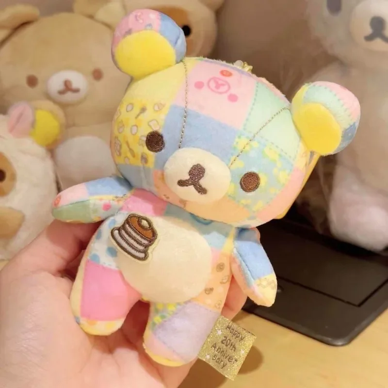 LLavero de peluche de oso Rilakkuma limitado de 12cm, colgante de muñeco Kiiroitori, bonito oso relajante, decoración de dibujos animados, regalo de vacaciones