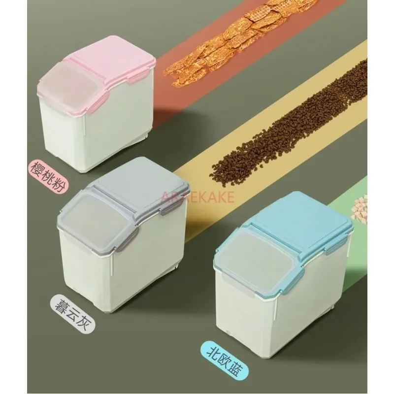 

Контейнер для хранения корма для животных, влагонепроницаемый контейнер для кошачьего корма, герметичный контейнер для собачьего корма, емкость для кошачьего корма на 10 кг, коробка для хранения.