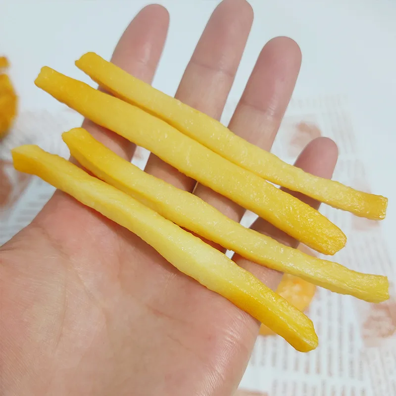 

5pcs Artificial French Fries Potato Fried Food Model Western Snack Prop Home Decor Fake Food Scale Decoration