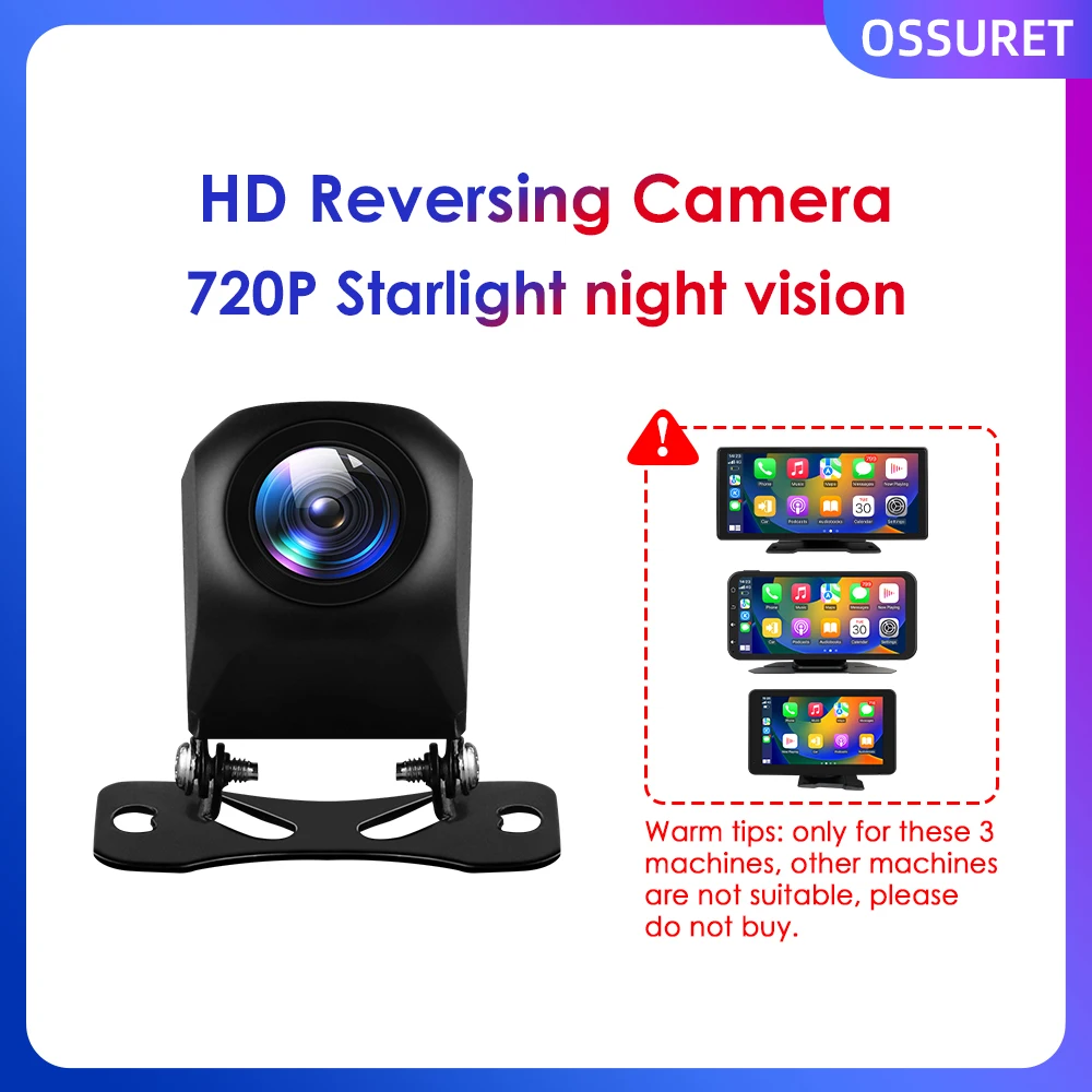 

170 Degrees Starlight Night Vision 720P HD Reversing Camera Car Packing Assistance IP68 Rated Water Resistant Universal Camera