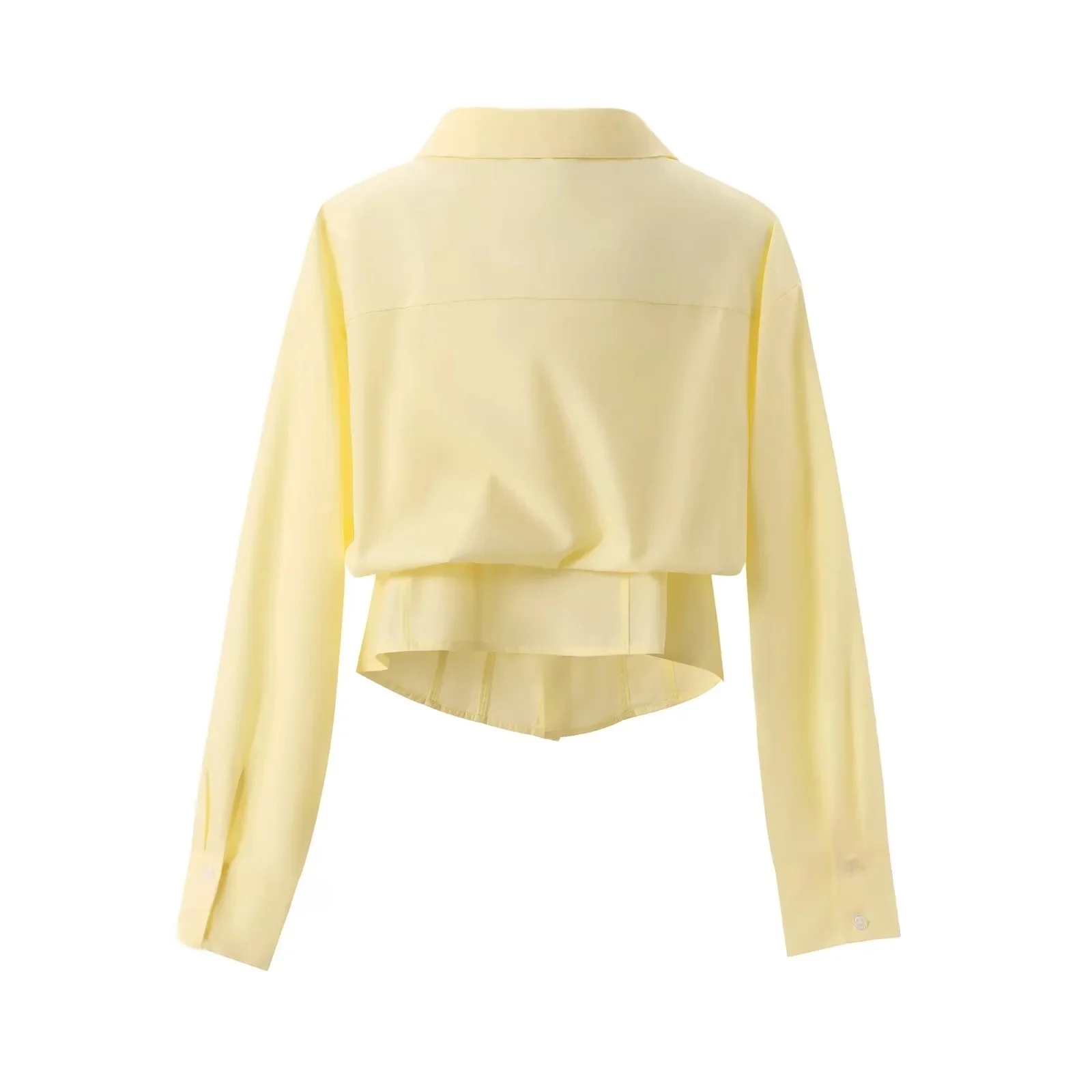 

ZBZA Spring New Women's Slim Fit Striped irt Street Sle Long Sve Regular Length Polyester Fiber Versatile Faionable