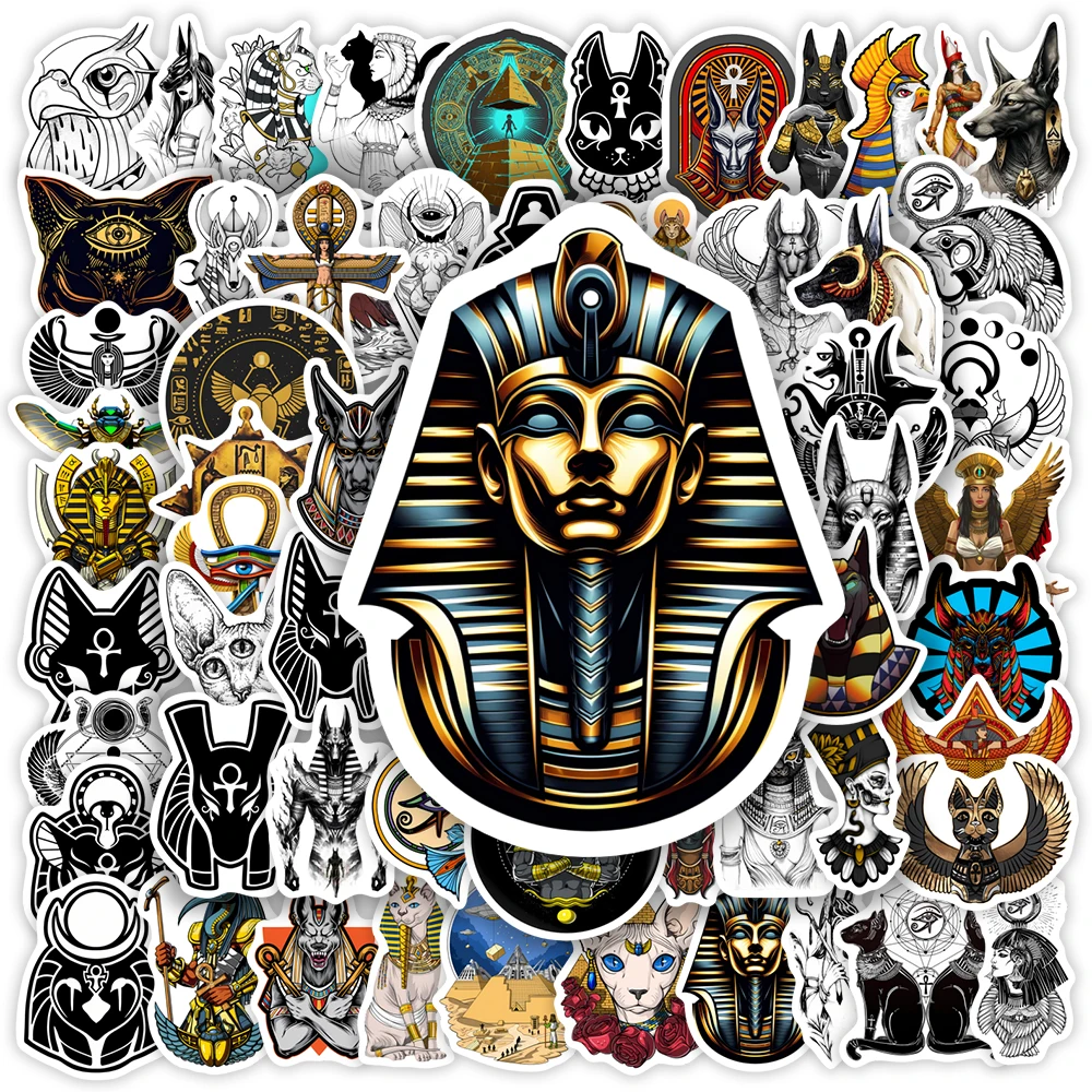 Egypt Mythology Gods Totem Stickers DIY Kid Toys Gift Graffiti Decal for Scrapbook Journal Laptop Luggage Decorative Waterproof