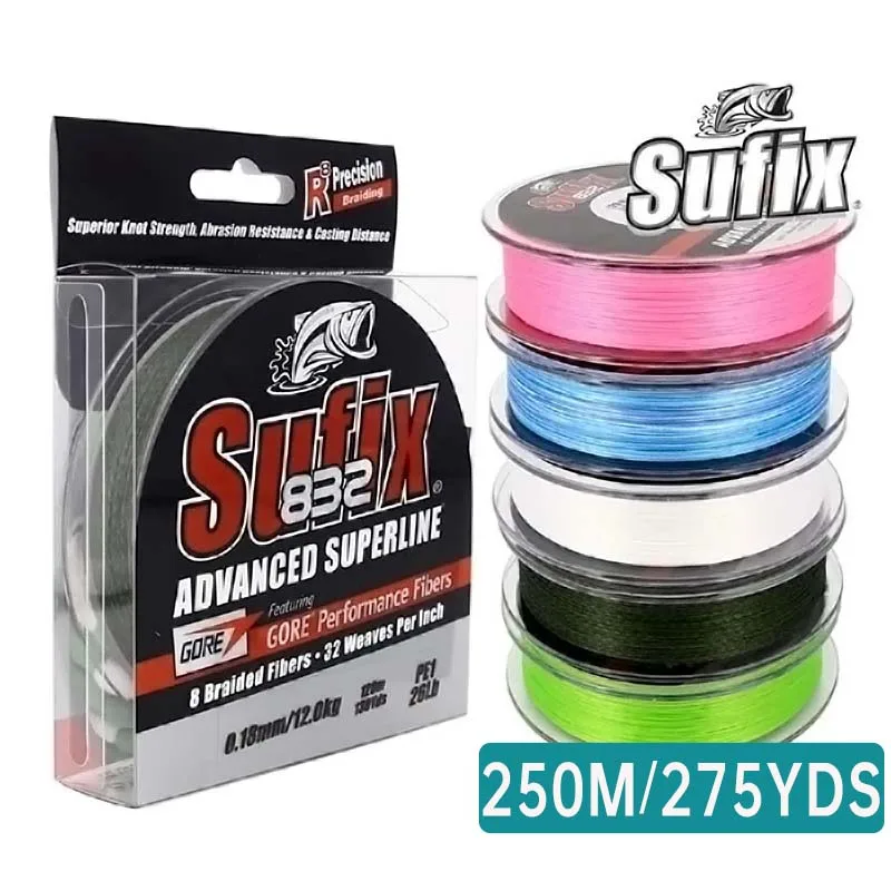 Sufix 832 Braided Fishing Line 120M/250M Super Strong Multifilament Fishing Line Carp Fishing pesca 13-86LB