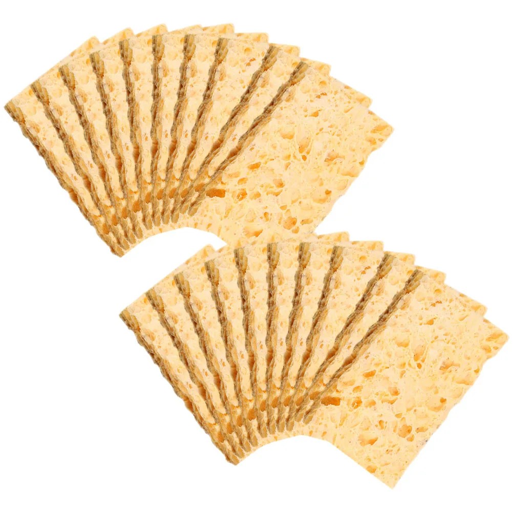 50 قطعة طرف لحام تنظيف طرف لحام تنظيف الإسفنج مقاومة درجات الحرارة العالية قابلة لإعادة الاستخدام لأدوات طرف لحام الإلكترونيات