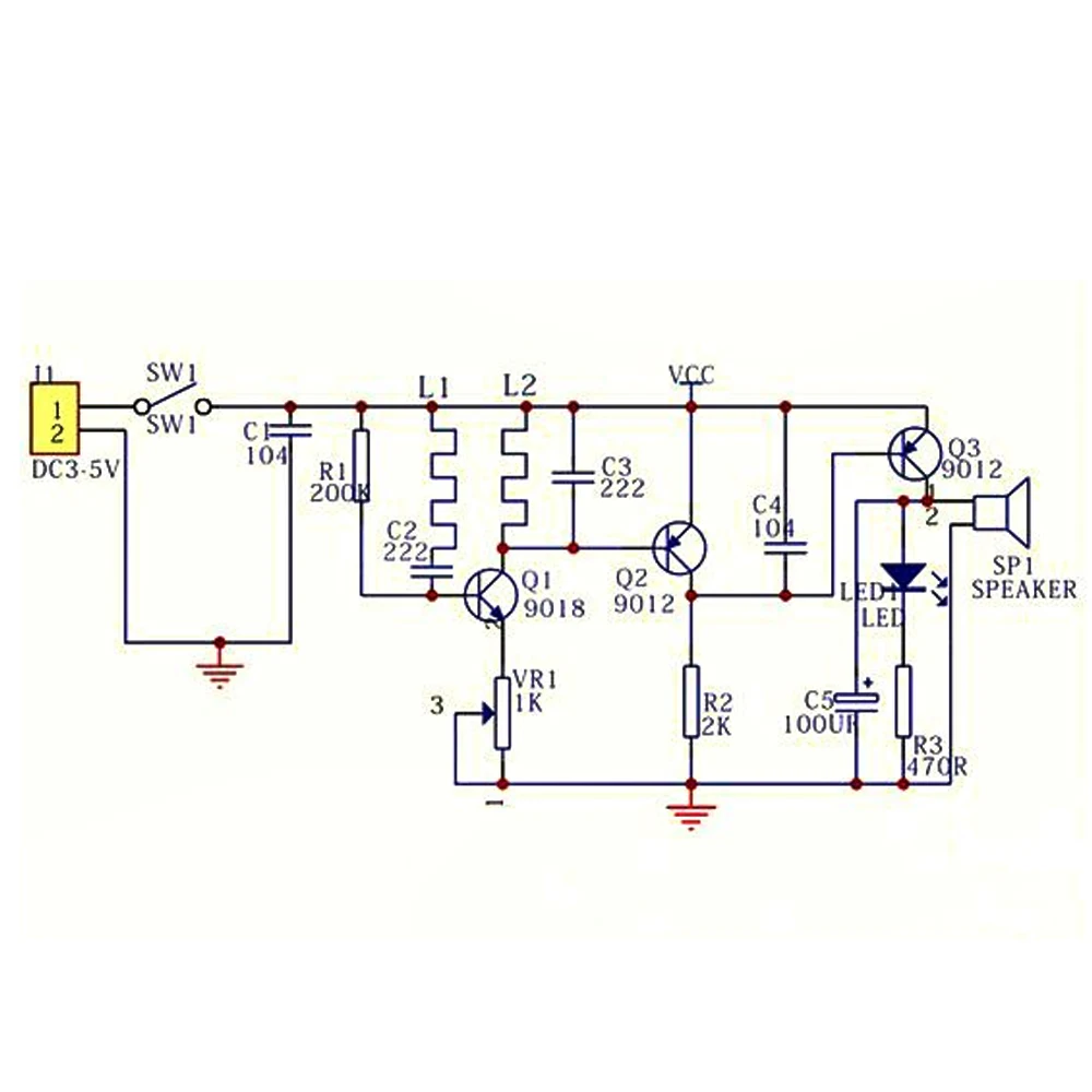 Metal Detector Electronic DC 3V-5V 60mm Non-contact Sensor Board Module Electronic Part Metal Detector DIY Kit