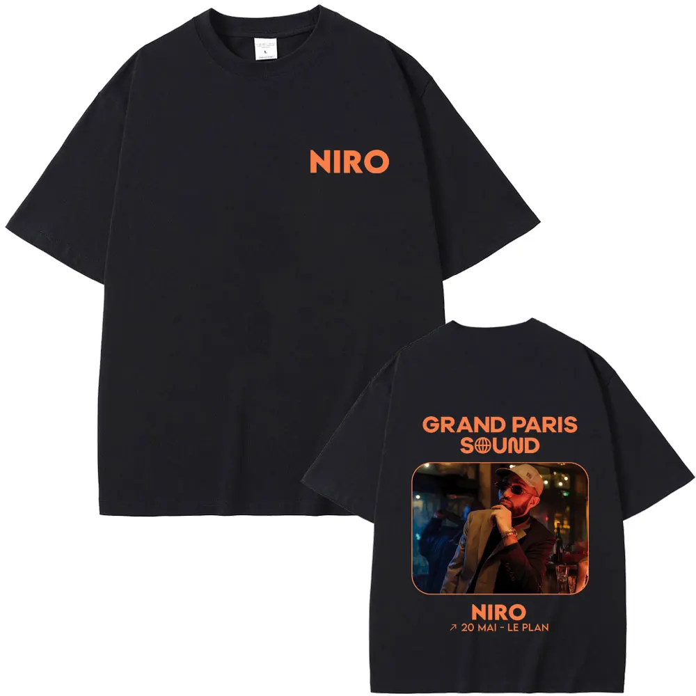 

Rapper Niro Taulier Album Double Sided Graphic Tshirt Man Fashion Hip Hop Oversized Streetwear Men Women Vintage Casual T-shirt