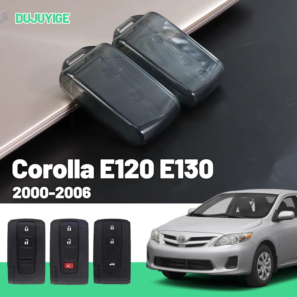 

Clear TPU Car Key Case For Toyota Corolla E120 E130 2000-2006 Key Fob Cover Protector Shell Auto Accessories 2001 2002 2003 2004