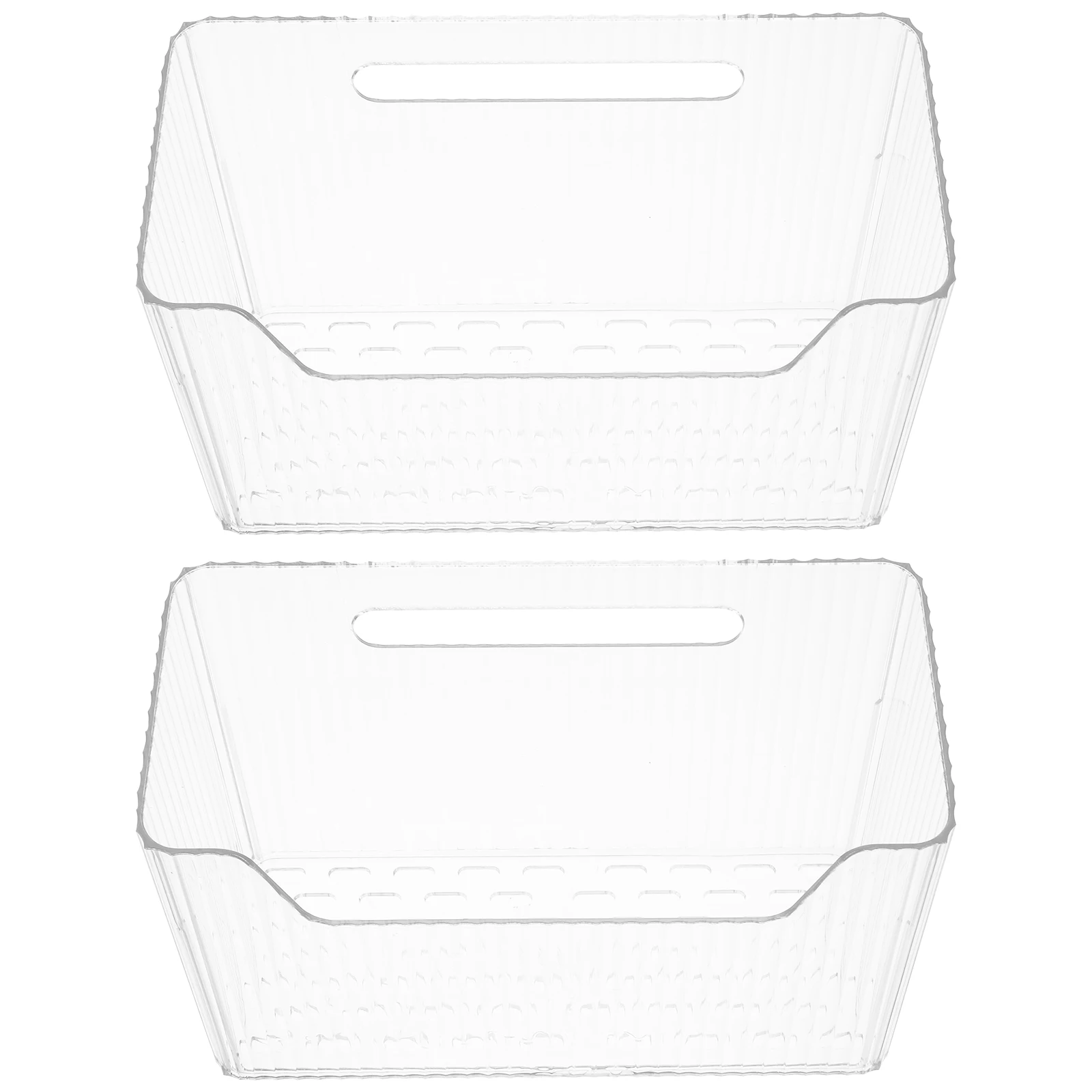 

2 Pcs Kitchen Storage Basket Garlic Clear Organizer Adhesive Hanging Bathroom Set