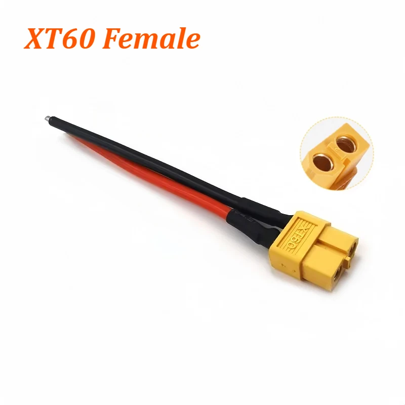 XT60 Parallel-Batterieanschluss, 3-Wege, 14 AWG, Silikondraht, männlich/weiblich, Dual-Verlängerung, Y-Splitter, 100 mm, für Batterieladegerät, Motor