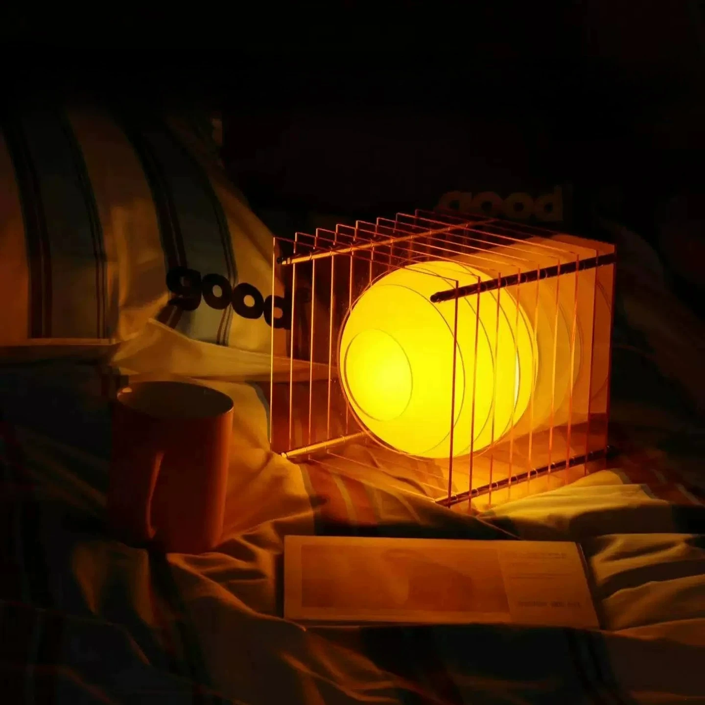 DIY Antique Desktop Luminous Ornament with Thousand Layers of Acrylic Sunset Atmosphere, Home Decoration, Warm Gift